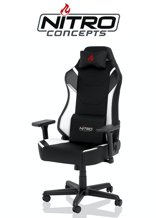 Nitro Concepts X1000 Black White Gaming Chair Game Store