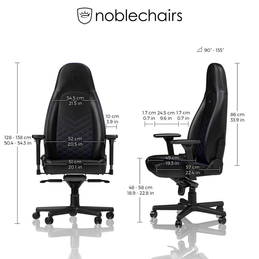 noblechairs icon gaming chair  blackblue