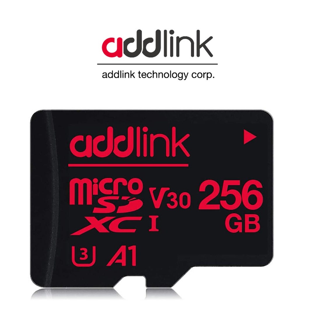 addlink 256GB microSD UHS1 V30 U3 A1(With Adapter)