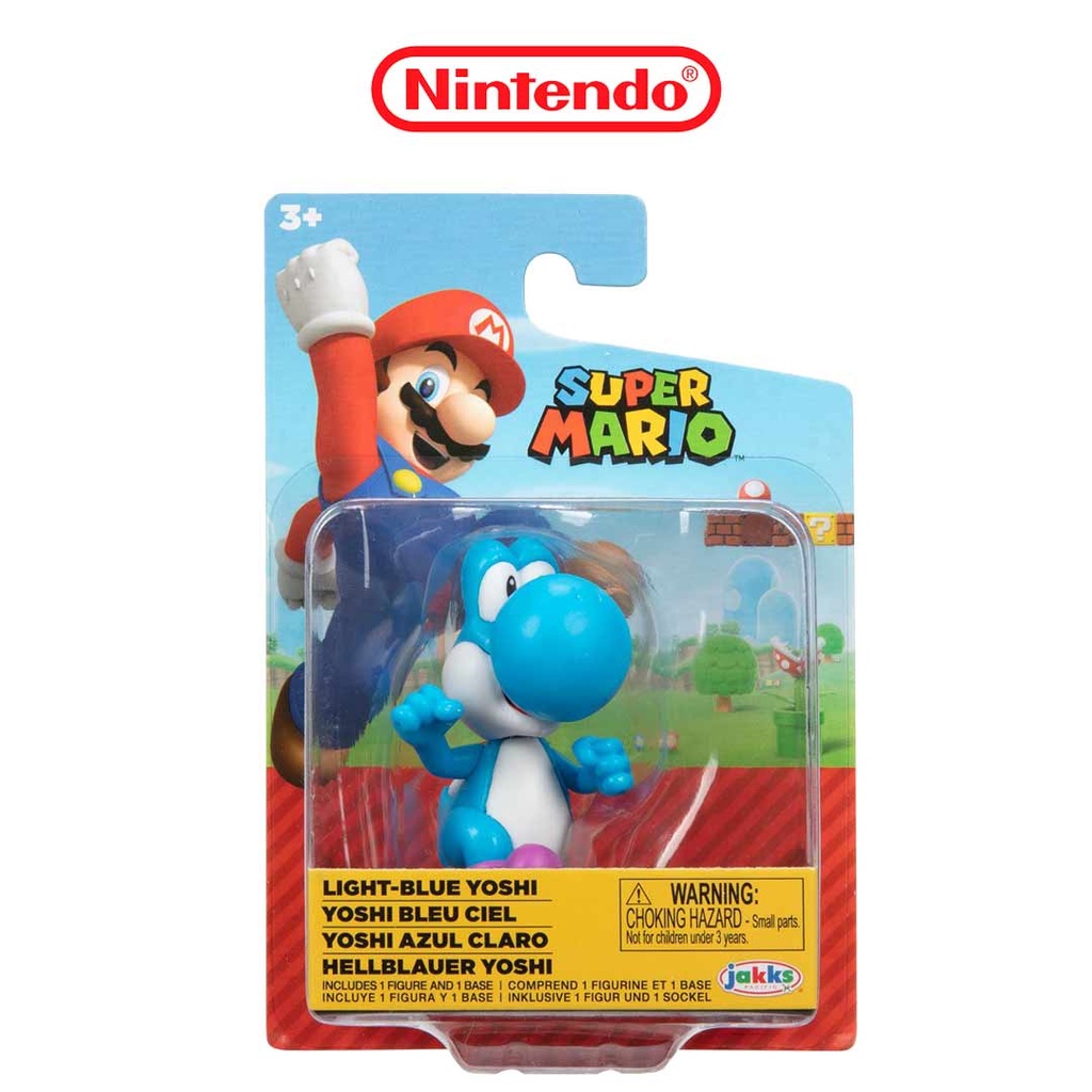 World of Nintendo 2.5 Inch Mini Figure - Light Blue Running Yoshi
