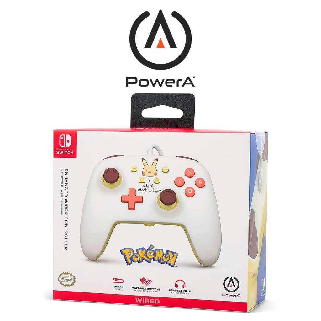 Power A Enhanced Wired Contoller Pokemon Pikachu Electric Type