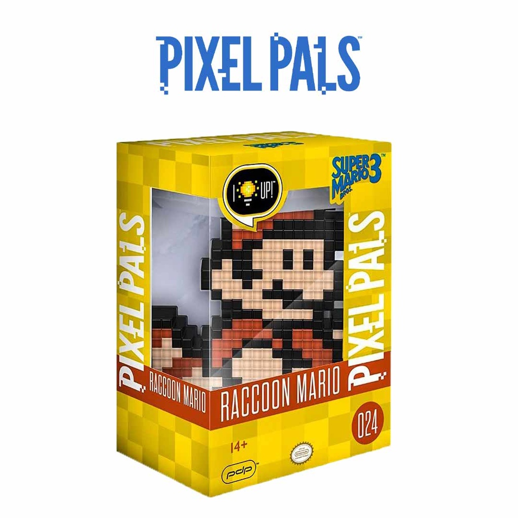 Pixel pals Super Mario Bros 3: Raccoon Mario (024) Figure | Game Store