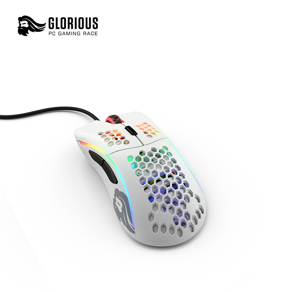 Glorious Model D RGB Gaming Mouse - Matte White