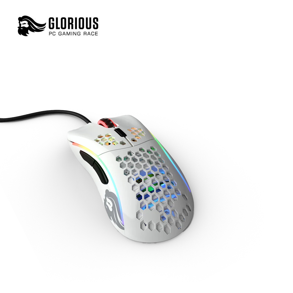 Glorious Model D- RGB Gaming Mouse - Glossy White