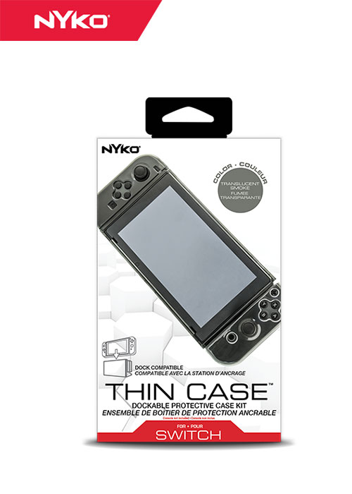 NS Thin Case Smoke Dockable Case With Tempered Glass Screen Protector (Nyko)