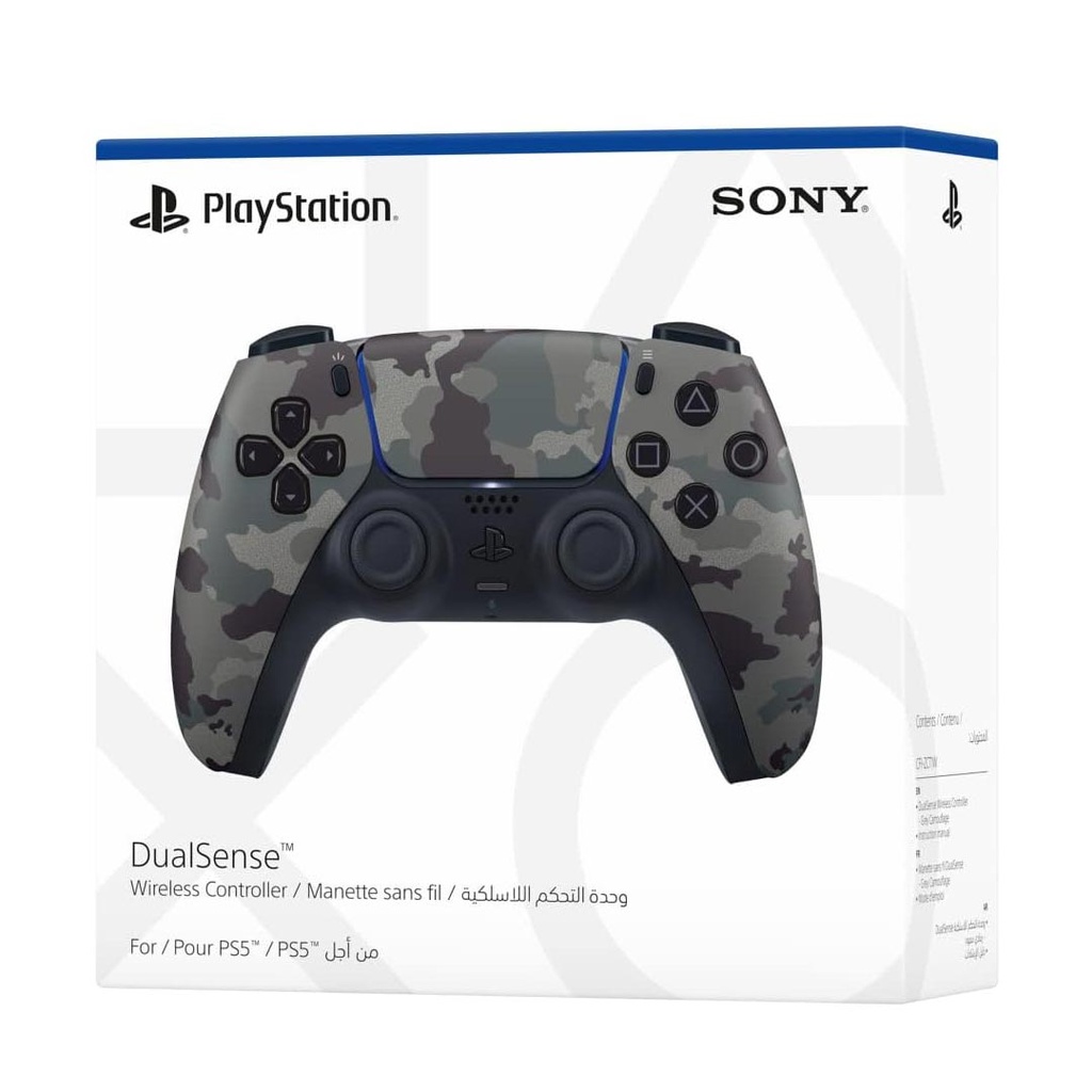 PS5 DualSense Wireless Controller - Grey Camo