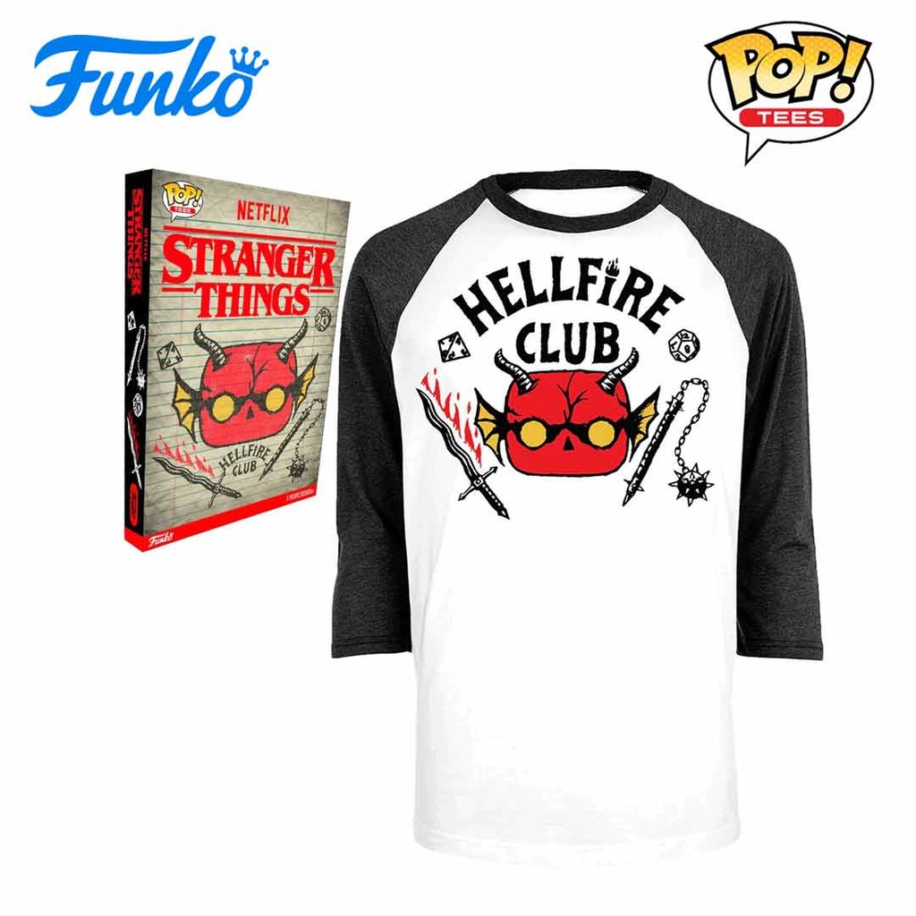 Stranger things Hellfire Club Adult boxed Pop! T-shirt