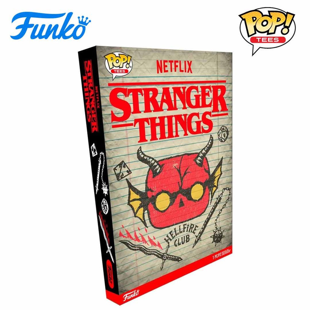 Stranger things Hellfire Club Adult boxed Pop! T-shirt