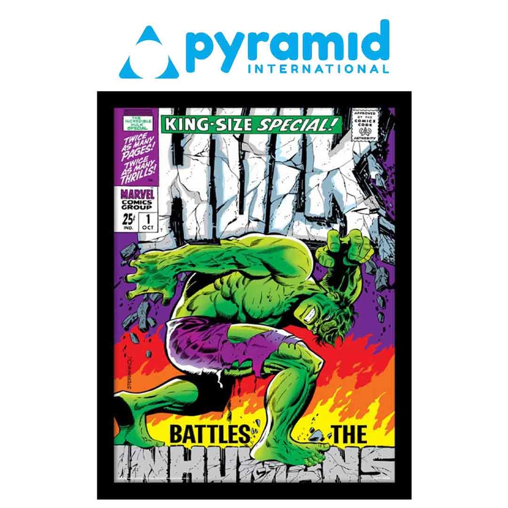 Pyramid - Incredible Hulk Inhumans (Wooden Frame)