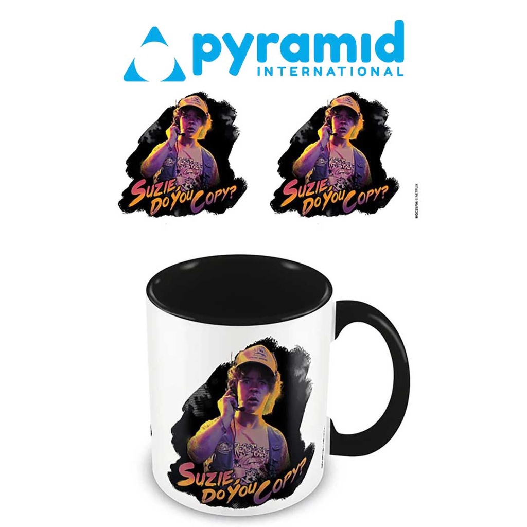 Pyramid - STRANGER THINGS (SUZIE DO YOU COPY) BLACK INNER C MUG