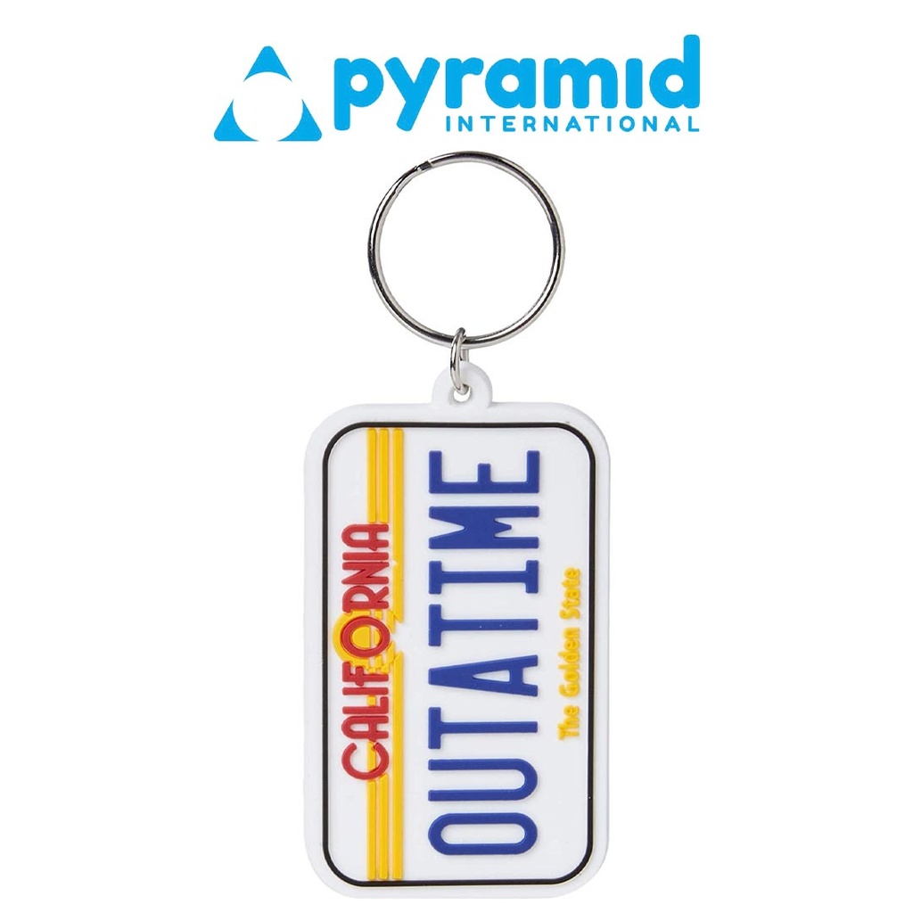 Pyramid - BACK TO THE FUTURE (LICENSE PLATE)  RUBBER KEYCHAIN