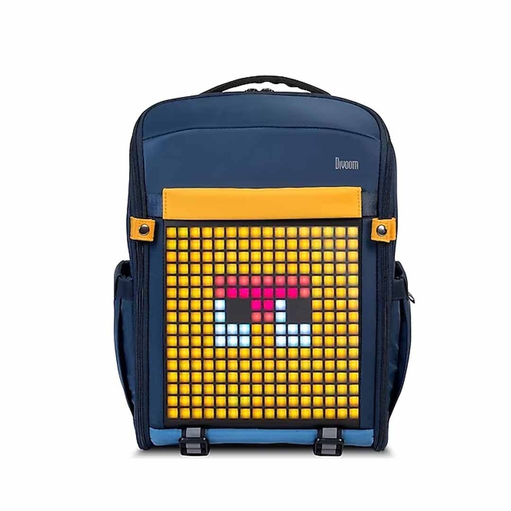 Divoom Pixel Art Backpack-S Youngsters Customizable LED Animation Display Bag With App Control - Dark Blue