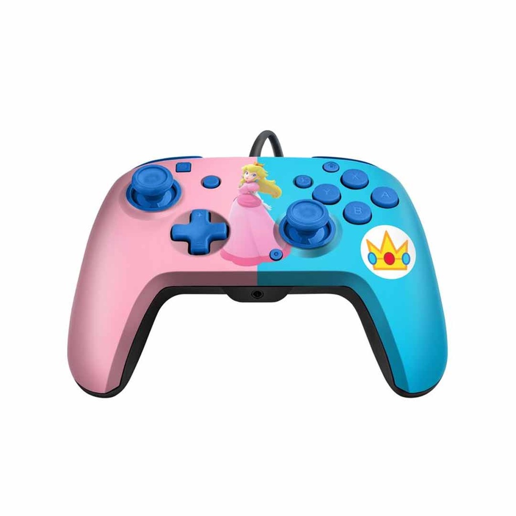 PDP Faceoff Deluxe + Audio Wired Controller  Royal Princess Peach for Nintendo Switch