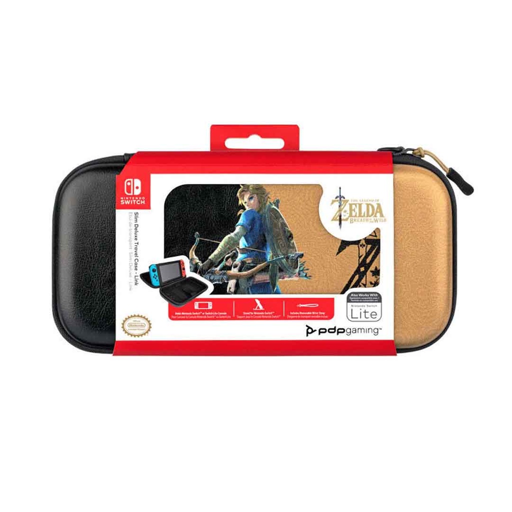 PDP Nintendo Switch Zelda Breath Of The Wild Slim Travel Case - Black for LITE