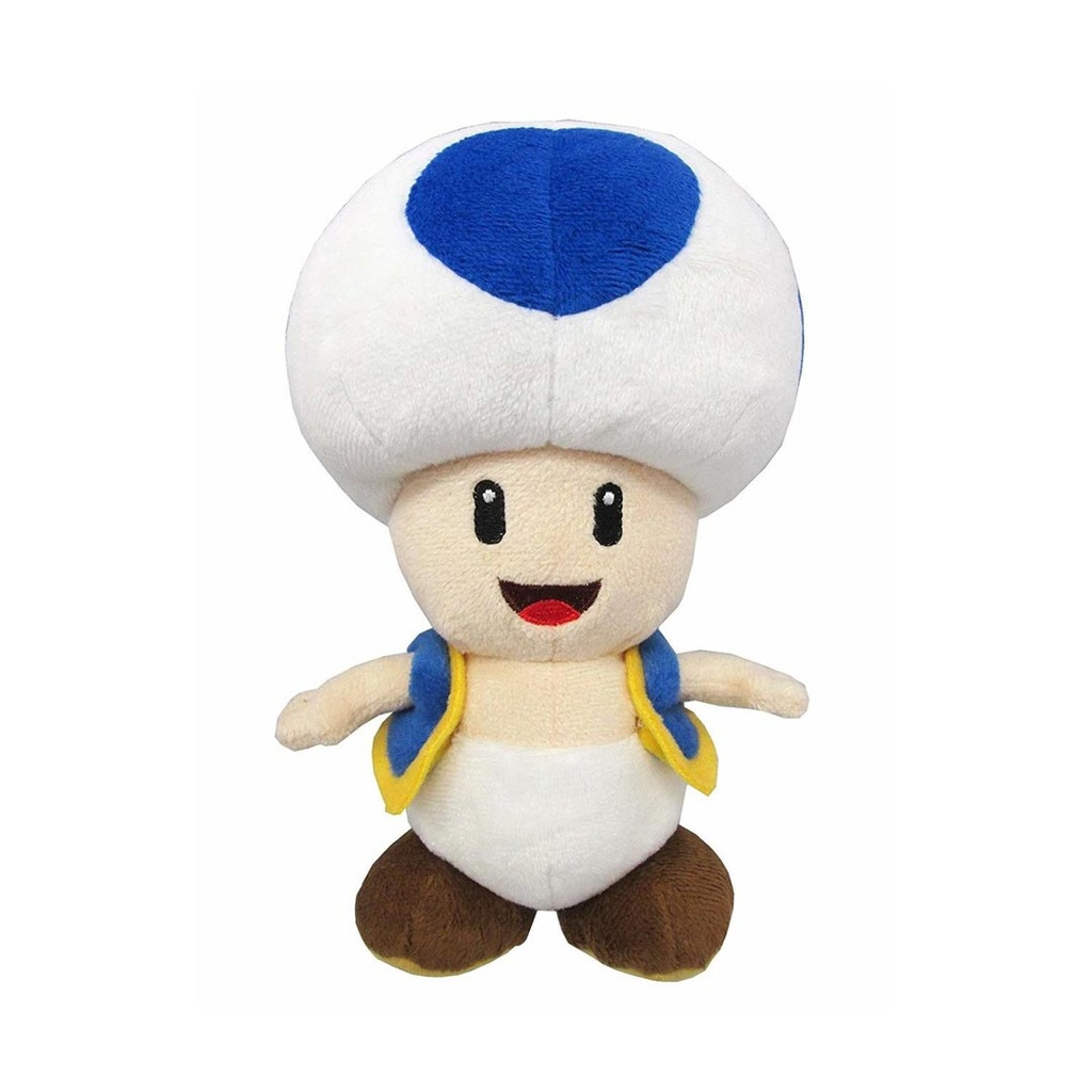 San Ei - Super Mario All Star Collection Toad Blue Plush Small