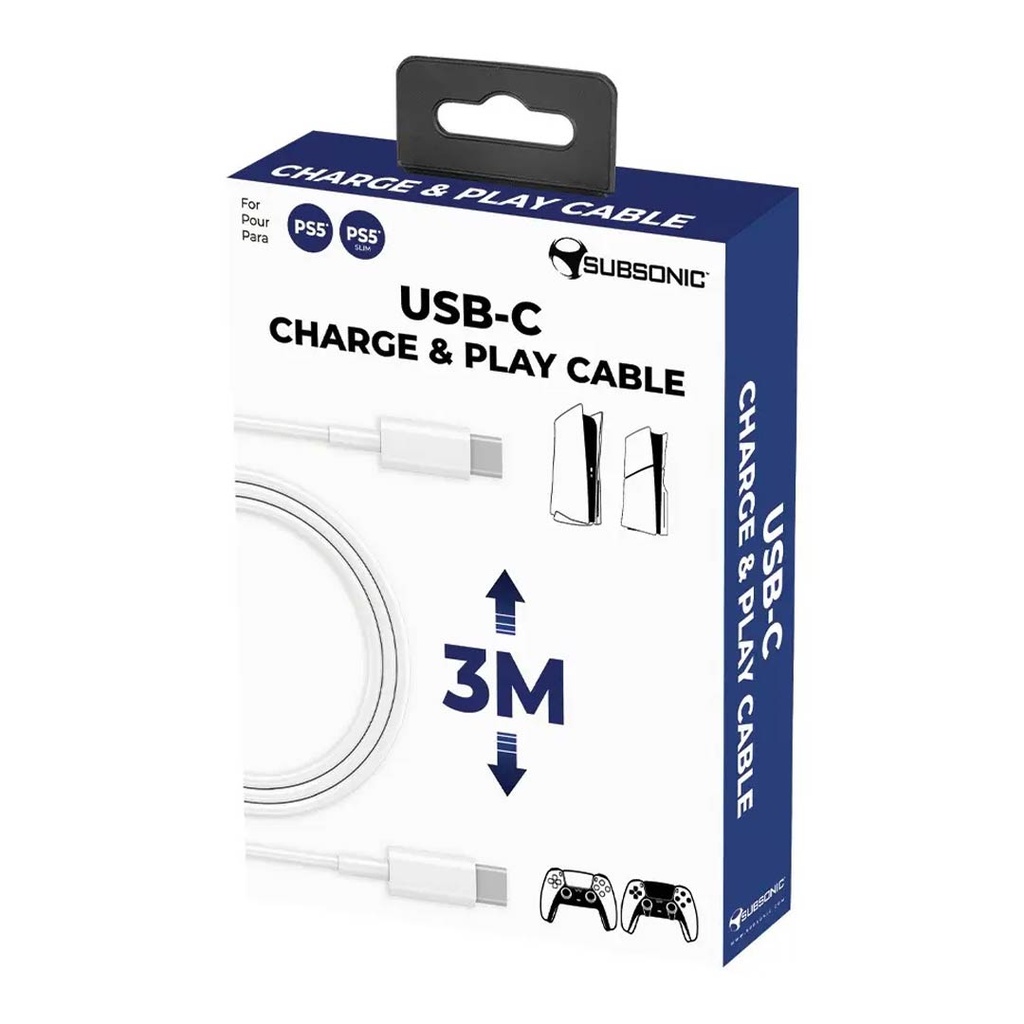 Subsonic Type C to C Charge and Play Cable for PS5