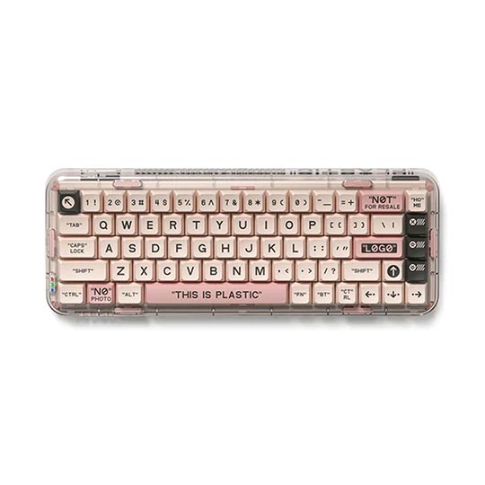 MelGeek Mojo 68 Wireless Gaming Keyboard Christian Transparent 