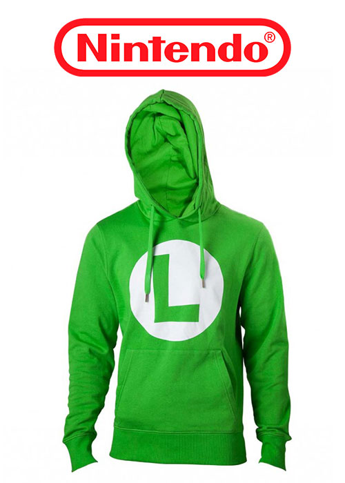 Nintendo - Hoodie With Luigi Logo - L