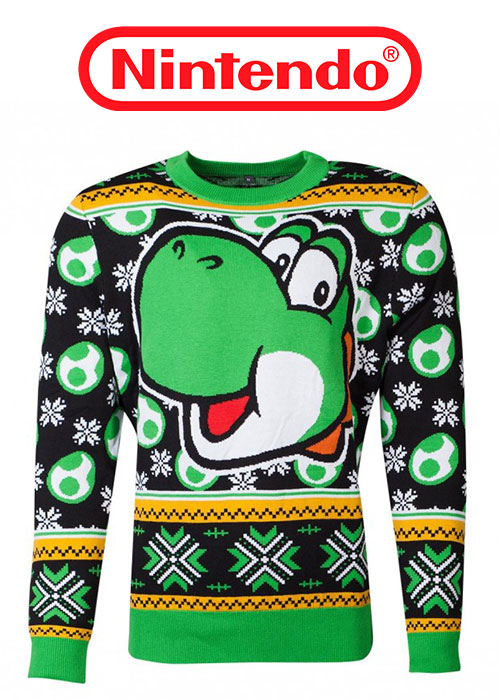 Nintendo - Super Mario Yoshi Knitted Christmas Unisex Jumper - XL