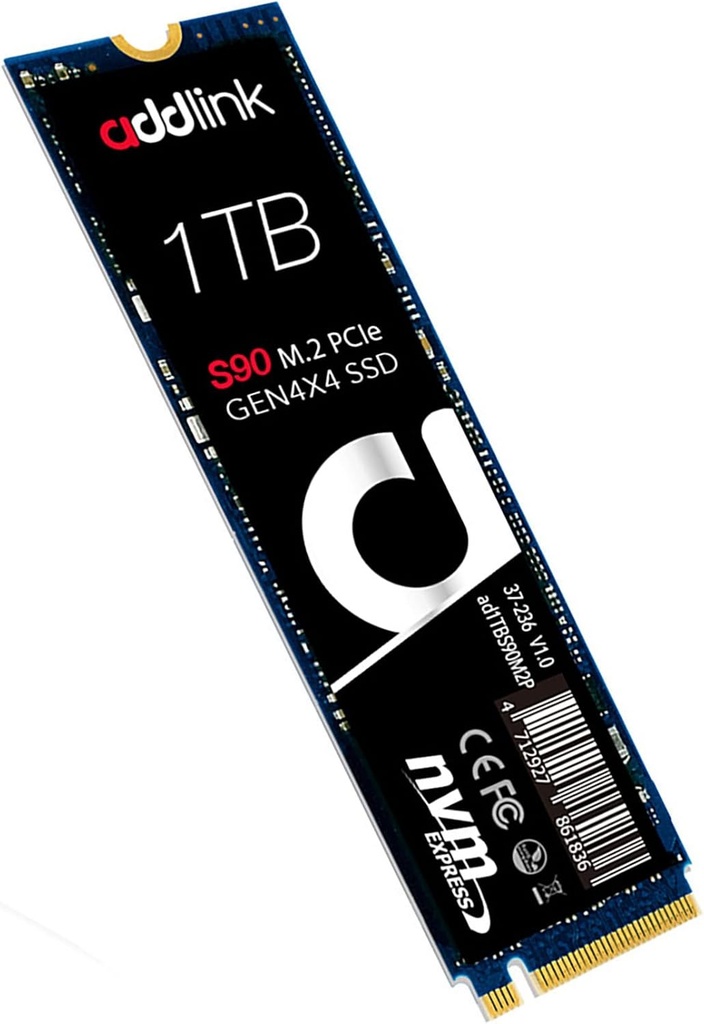 Addlink SSD 1TB M.2 2280 PCIe GEN4X4 NVMe Up to R:5000 , W:4000)