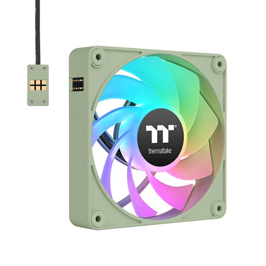 Thermaltake CT120 EX ARGB Reverse PC Cooling Fan Pack of 3 Matcha Green