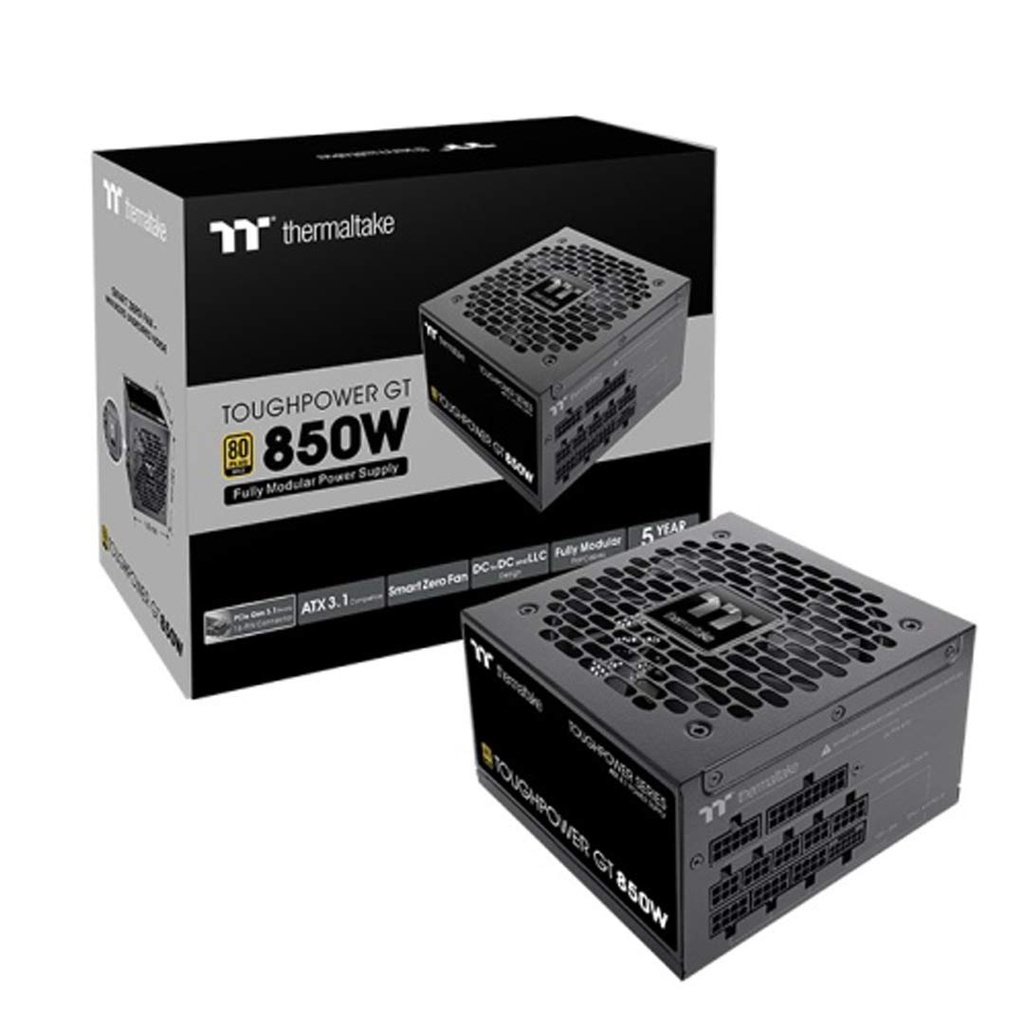 Thermaltake Toughpower GT ATX 3.1 Plus Gold Standard 850W Power Supply Black