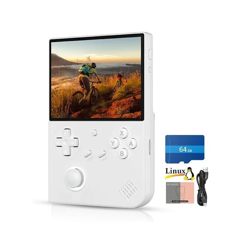 ANBERNIC RG40XXV Handheld Game Console Linux System 4.0 Inch Screen 128GB WHITE