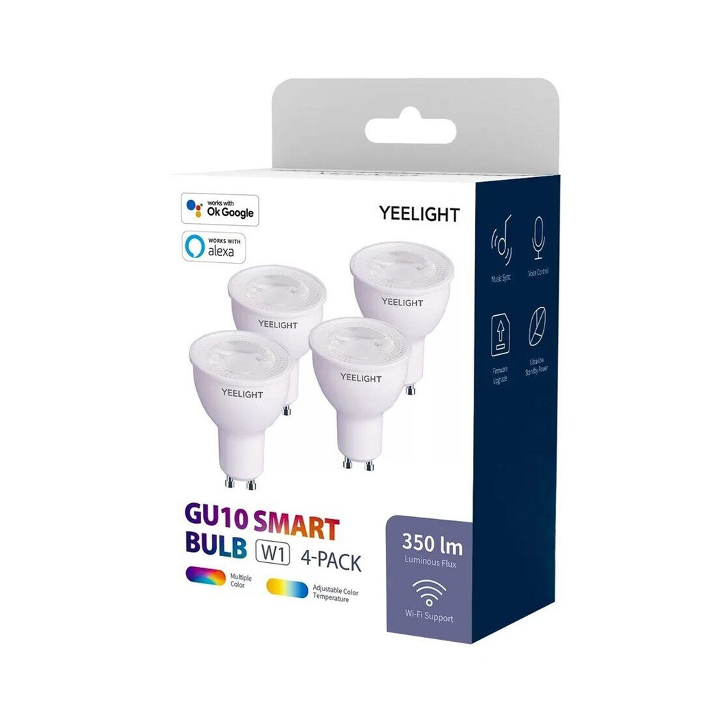 Yeelight Smart Bulb GU10 Multicolor Pack of 4