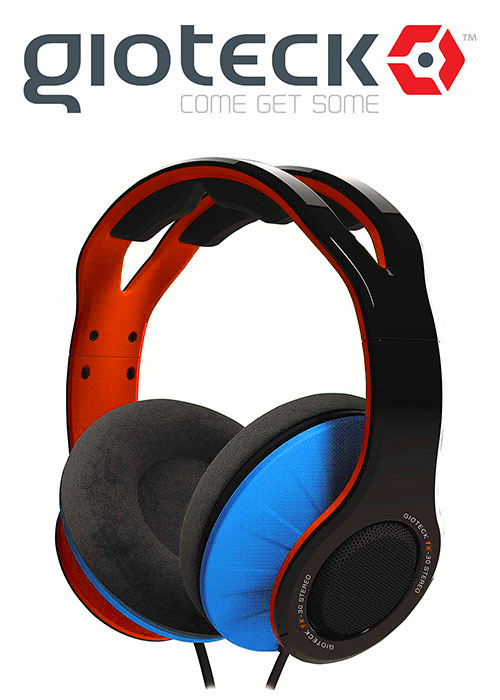 Gioteck TX-30 Stereo 'Game & Go' Wired Headset Orange/Blue