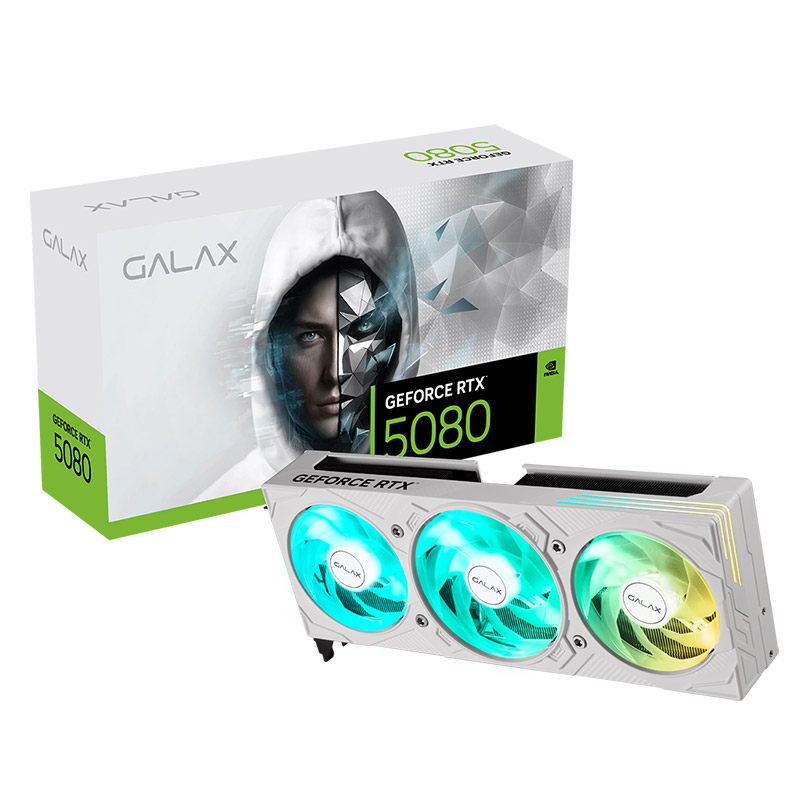 Nvidia Galax GeForce RTX5080 16GB GDDR7 256BIT White Graphics Card