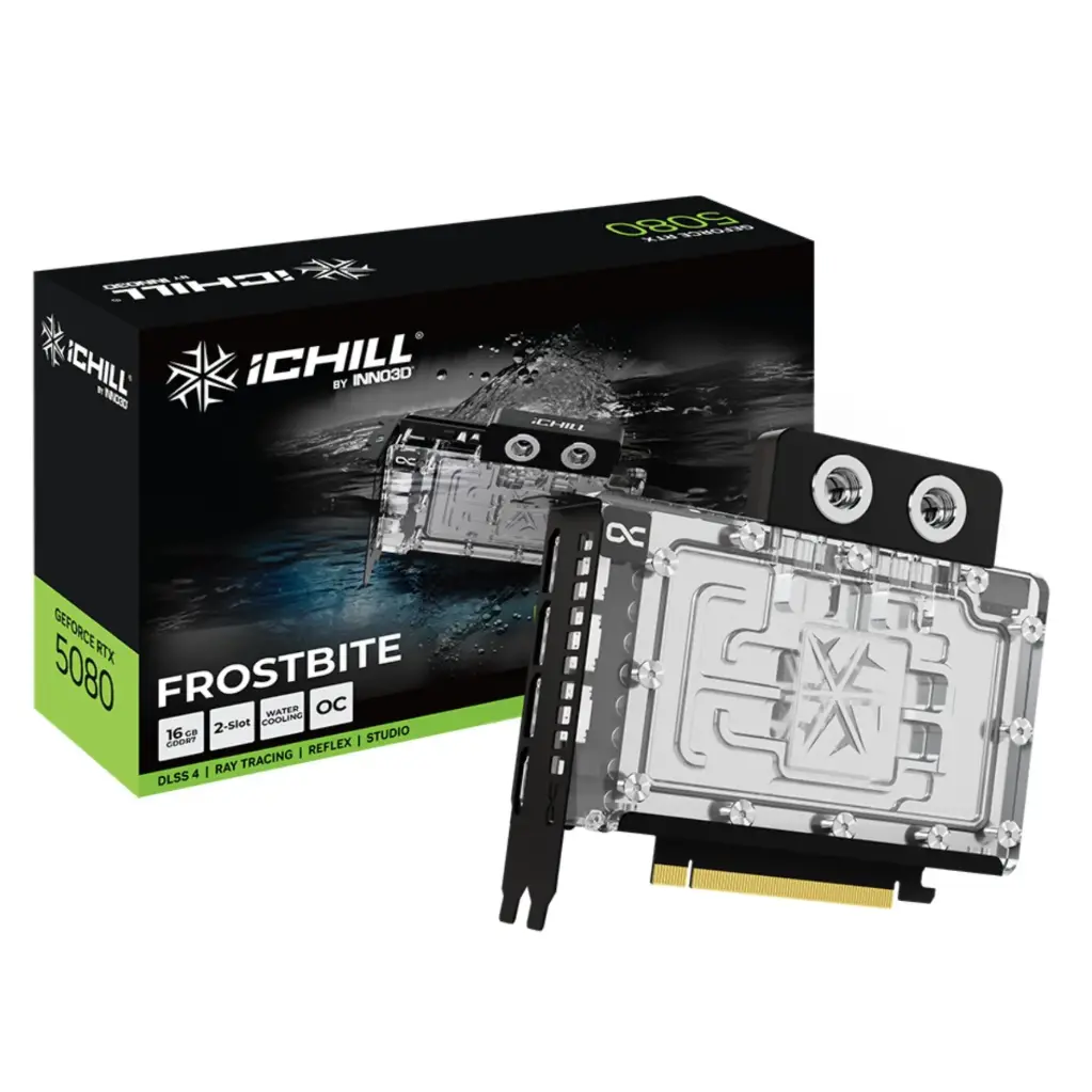 INNO3D iChill FROSTBITE Nvidia GeForce RTX 5080 FROSTBITE 16GB GDDR7 Graphics Card