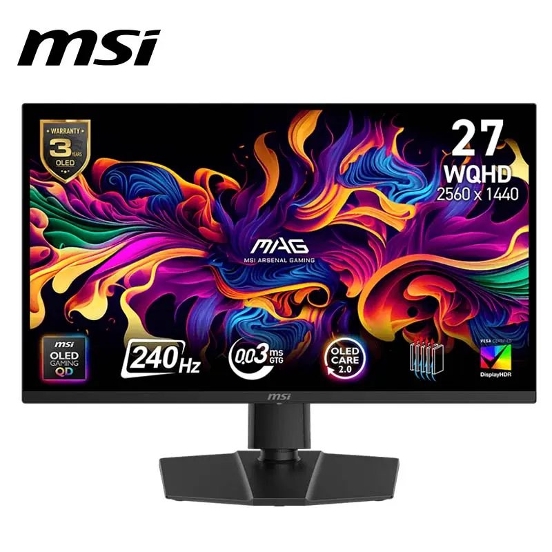 MSI Gaming Monitor MAG 273QP, 27" QD-OLED ,240Hz , .3MS, 2560 X 1440