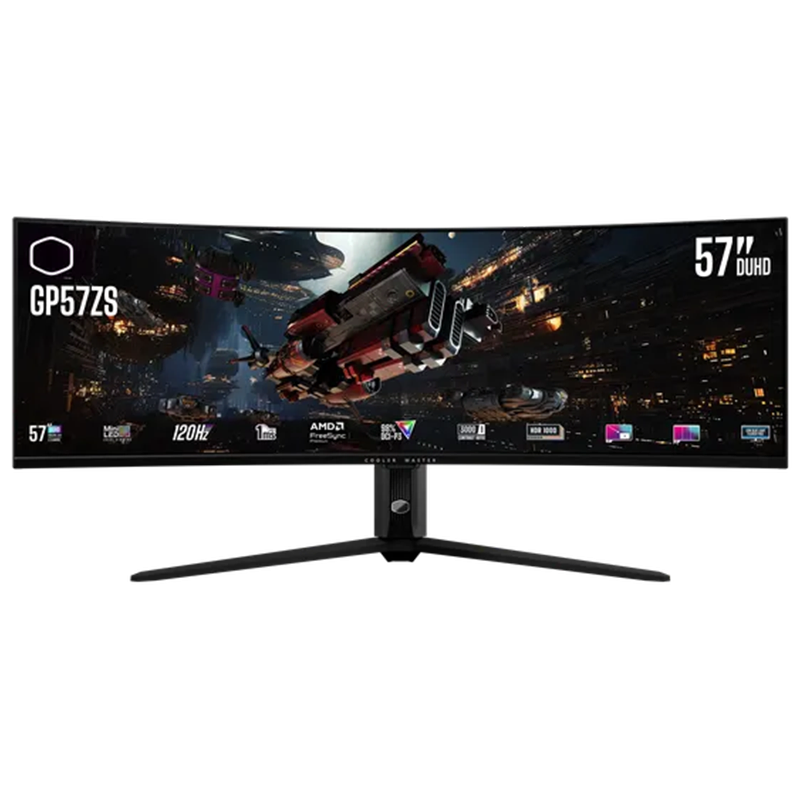 Cooler Master Gaming Monitor Curved 57"-4K 3840 x 2160-120Hz-1MS-2.1 HDMI-Black