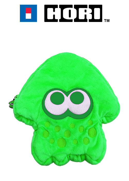 Hori NS Splatoon 2 Squid Plush Pouch (Neon Green)