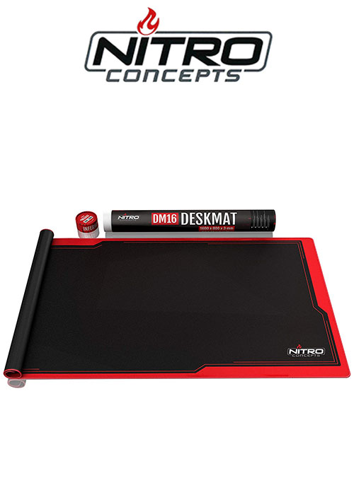 Nitro Concepts Desk Mat, 1600x800mm - black/red
