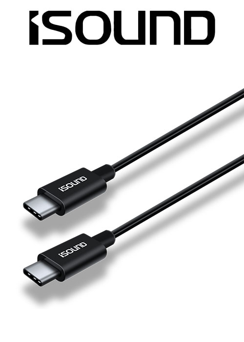 ISOUND 6FT(1.8M) USB TYPE-C CABLE - BLACK