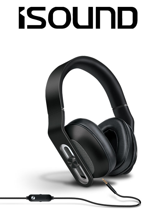 ISOUND HM-330 WIRED HEADPHONES - BLACK