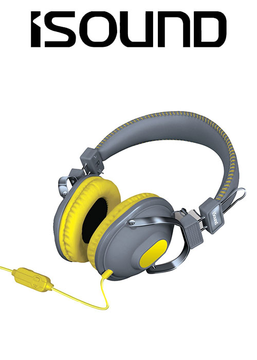 ISOUND HM-260 HEADPHONE - YELLOW/GREY