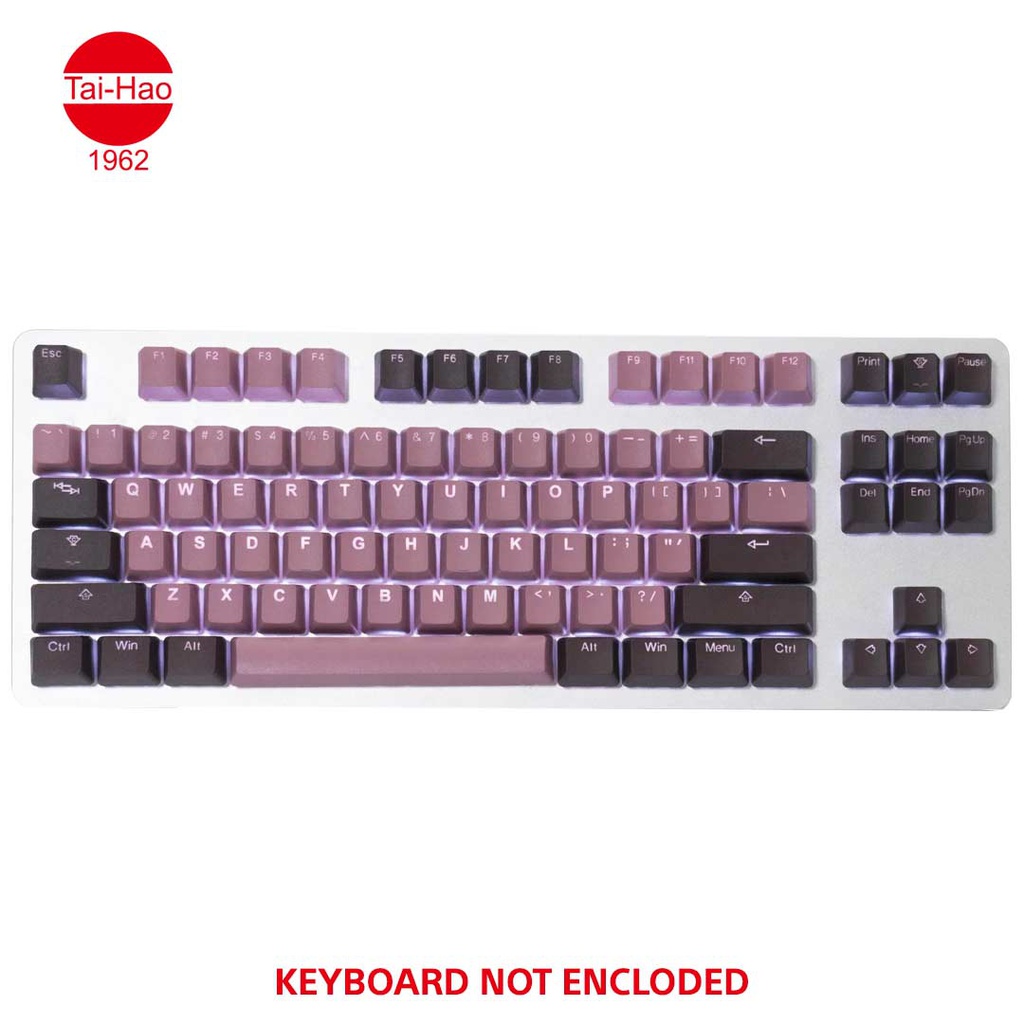 Tai-Hao 139-Keys PBT Double Shot Backlit-Keycap Set - Lavender / Chocolate