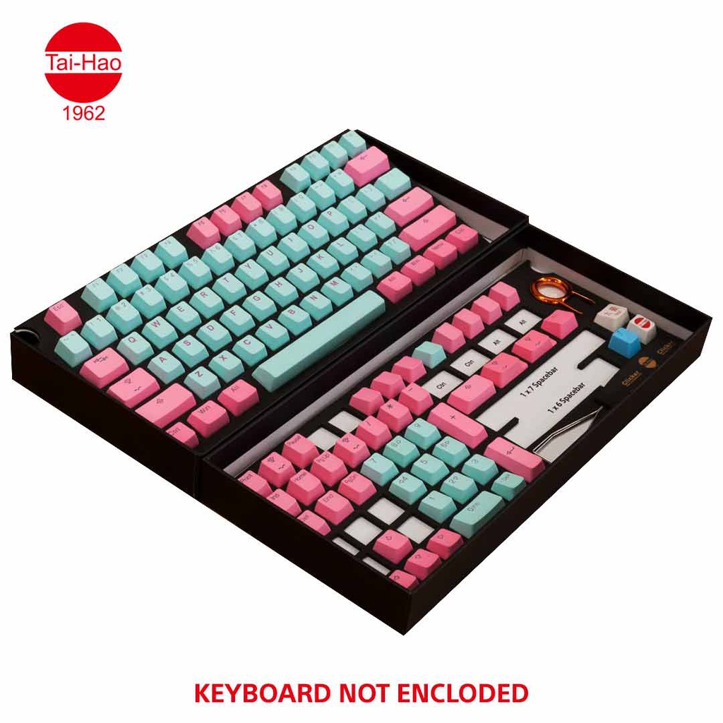 Tai-Hao 117-Keys PBT Double Shot Backlit-Keycap Set - Miami