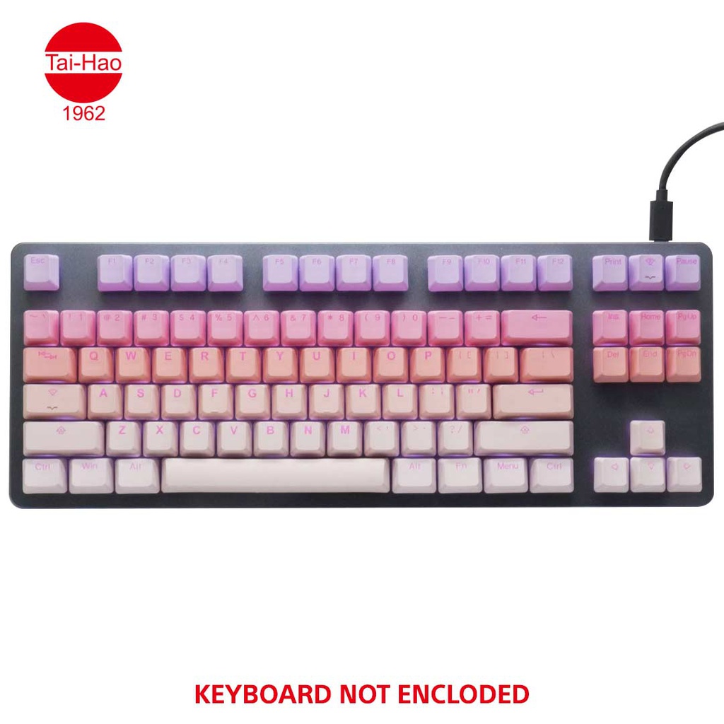 Tai-Hao 141-Keys PBT Double Shot Backlit-Keycap Set - Sakura Michi