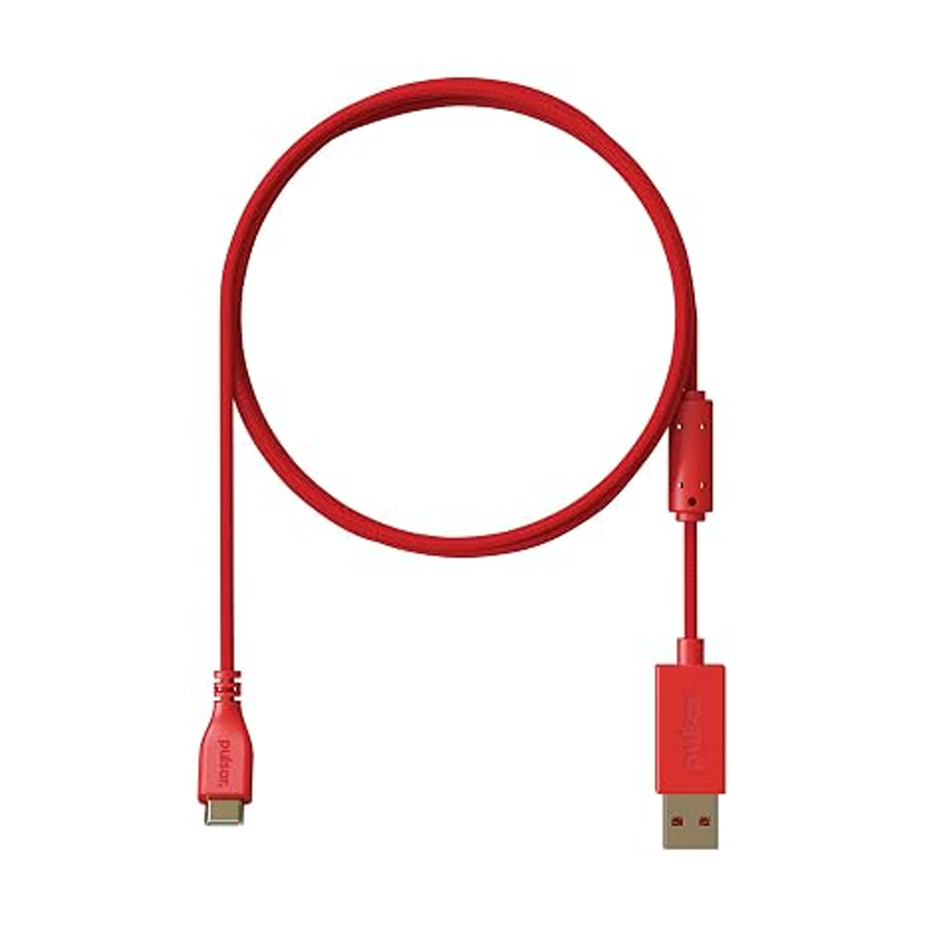 Pulsar Paracord Bent Head Type-C 1.8m Cable Red