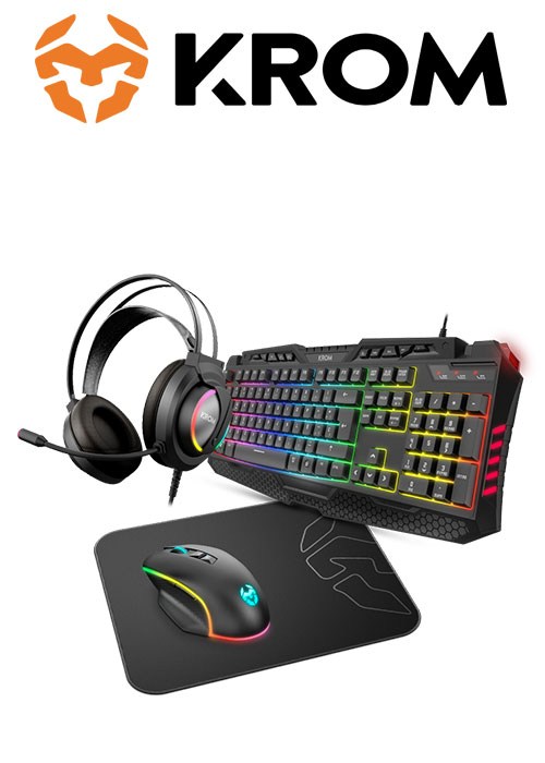 KROM KRITIC RGB Rainbow Gaming Kit | Game Store