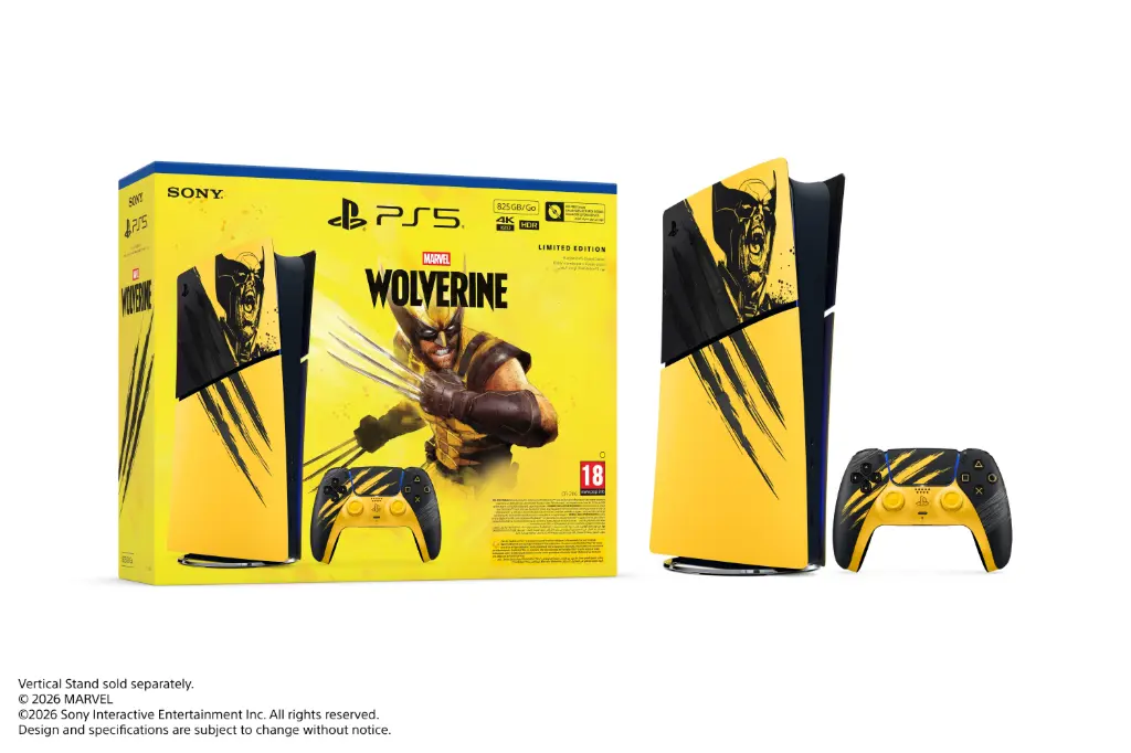 PS5 Slim Console Digital Marvel’s Wolverine Battle Yellow LTD Edition Bundle