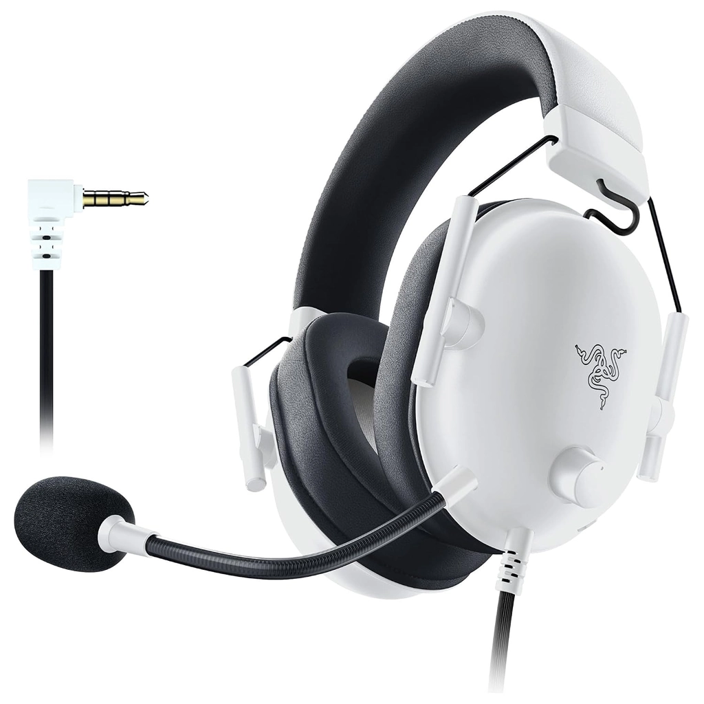 Razer BlackShark V2 X Esports 7.1 Surround Sound Wired Gaming Headset White Edition