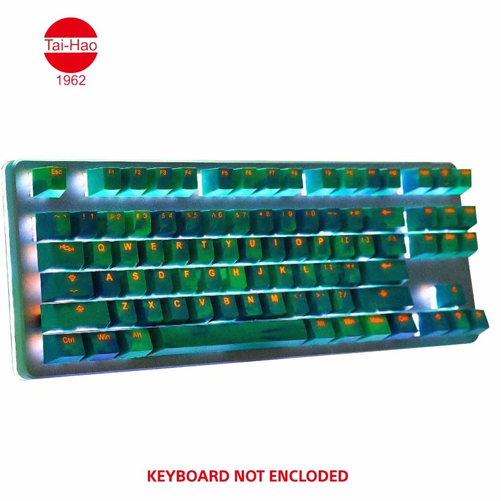 Tai-Hao 149-Keys ABS Double Shot Backlit Cubic-Keycap Set - Avatar Generation II - Green