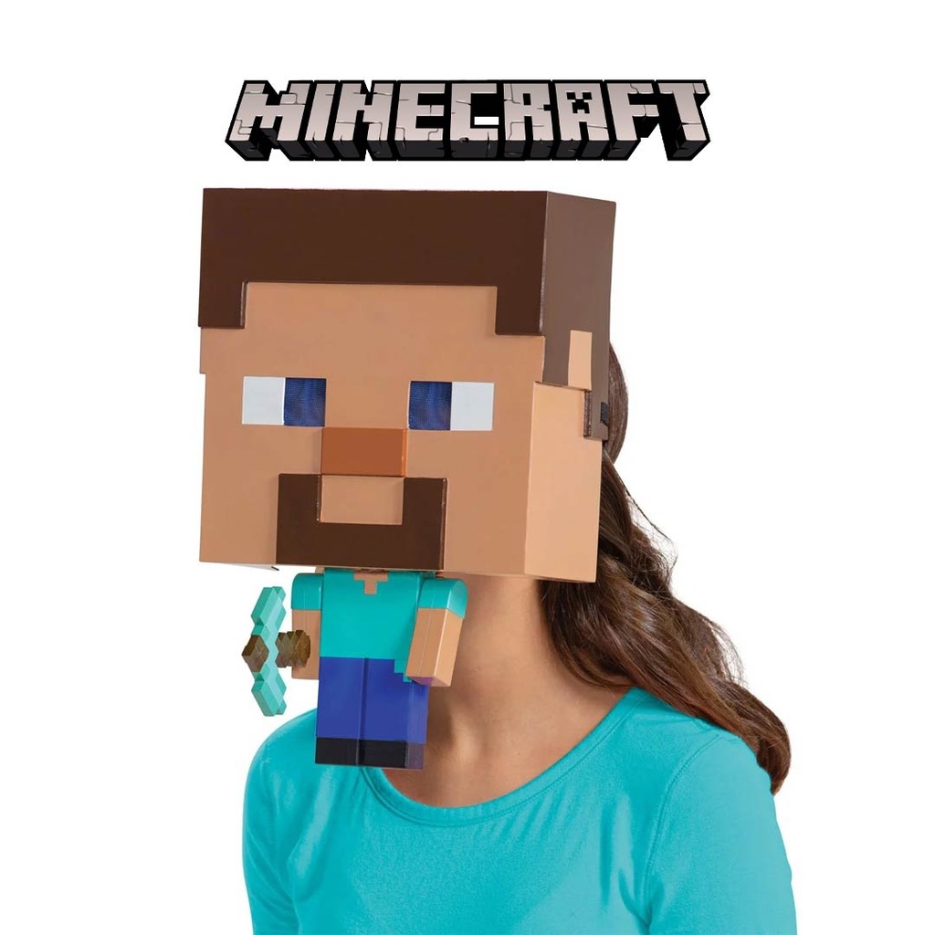 Disguise Steve Minecraft Move-a-Mask- Face Mask