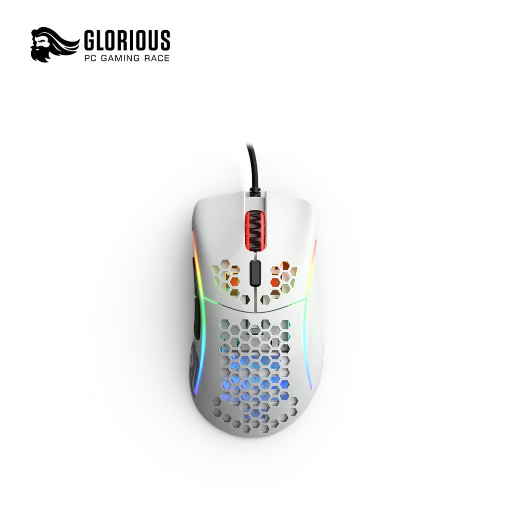 Glorious Model D- RGB Gaming Mouse - Glossy White