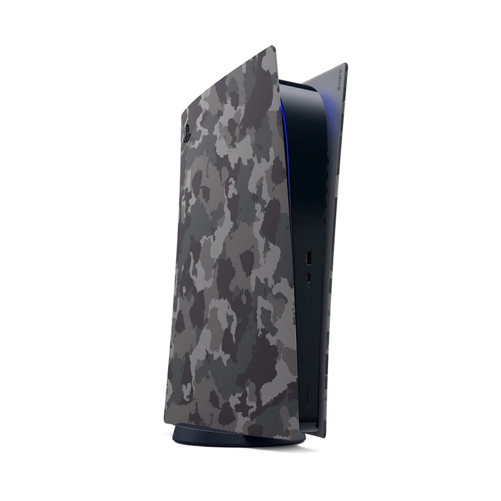 PS5 Console Cover for Digital Edition   - Grey Camo