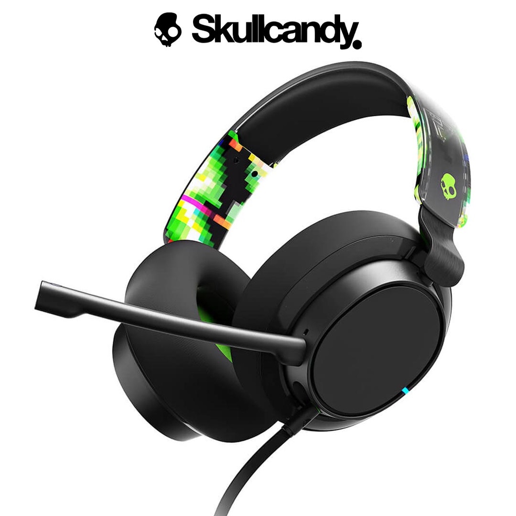 Skullcandy SLYR Pro Multi-Format Wired Gaming Headset - Black and Green DigiHype